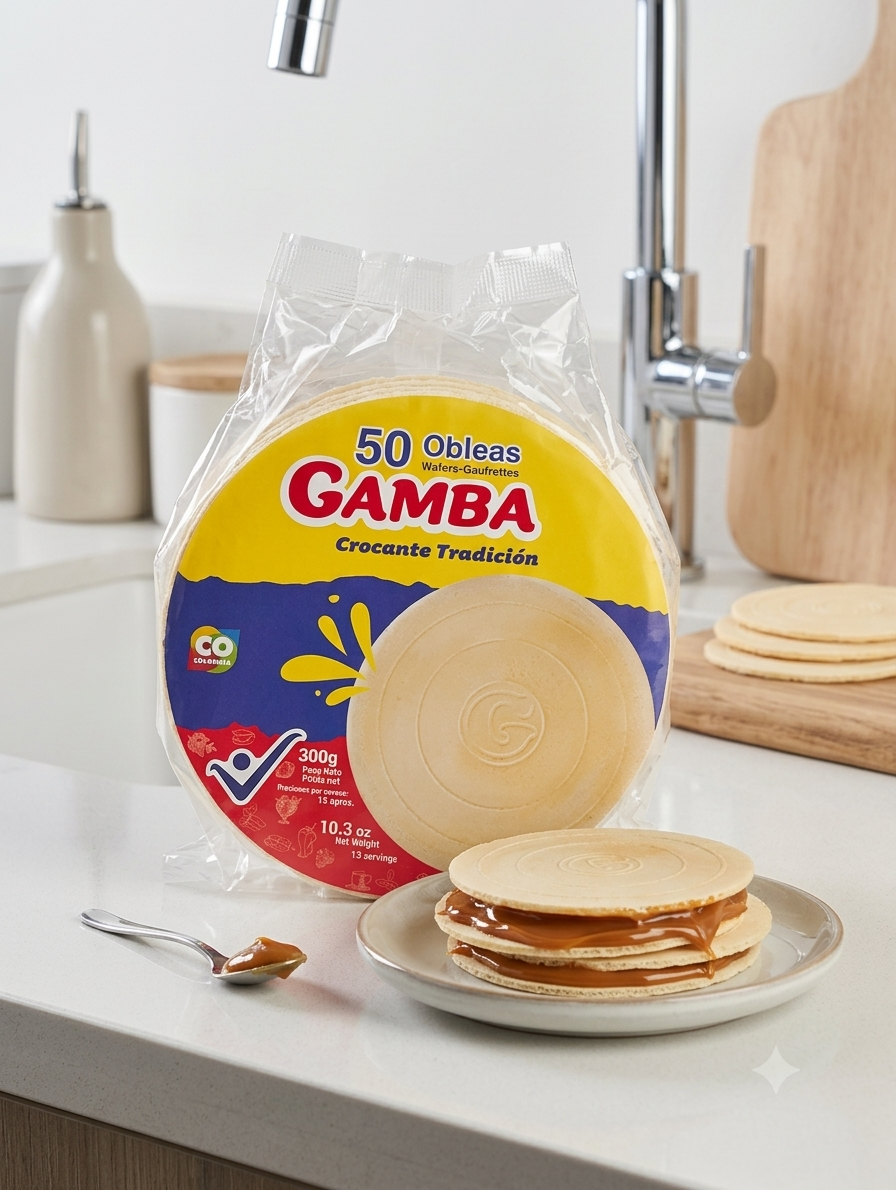 Gamba Obleas – Crocante Tradición (300g / 50 Count)